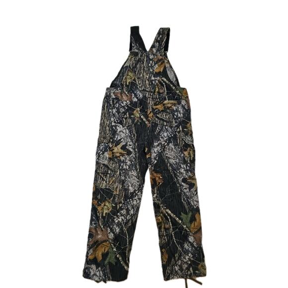 Field Staff Overalls Men's 36 Green Camo Mossy Oak Bib Hunting Cargo Cotton - Picture 4 of 4